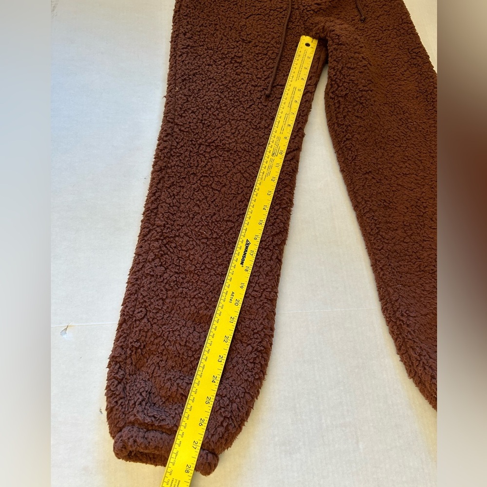 Self Esteem Faux Sherpa Juniors Warm Brown Joggers Super Soft Sz-XS. Z12 - Picture 9 of 10